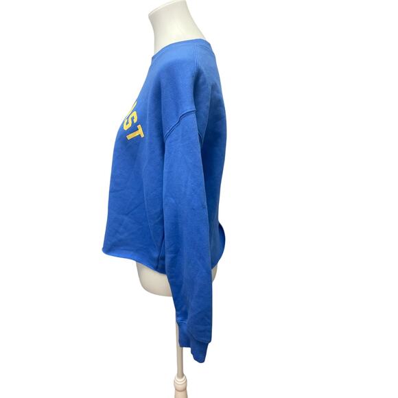 New Zoe & Liv Womens XS West Coast 92 Cropped Cutoff Long Sleeve Sweatshirt - Picture 4 of 6